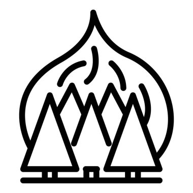 Vahşi yangın tehlike simgesi, taslak biçimi