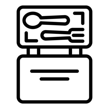 Çocuk yiyecek kutusu simgesi, taslak biçimi