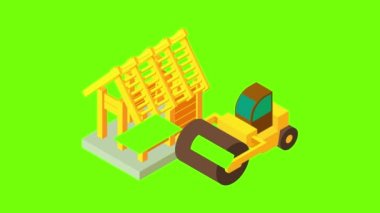 Yol çalışması simgesi canlandırması