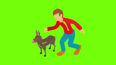 Eşek çiftleştirme simgesi canlandırması