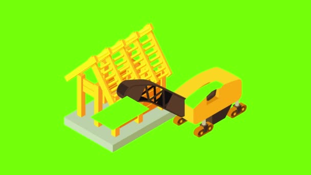 Travaux routiers icône animation — Video