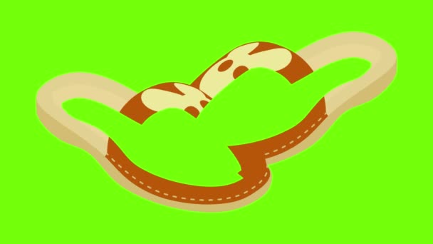 Inicio zapatillas icono de animación — Vídeo de stock
