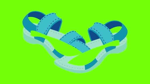 Sandals icon animation — Stock Video