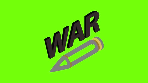 Krig symbol ikon animation — Stockvideo