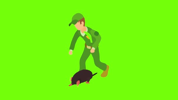 Animación icono de salvación animal — Vídeo de stock