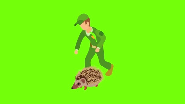 Animación icono de rescate animal — Vídeo de stock