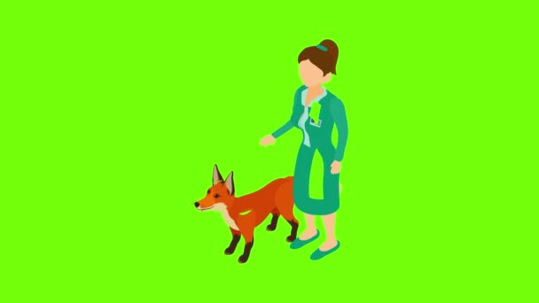 Animering av ikoner för behandlingsdjur — Stockvideo