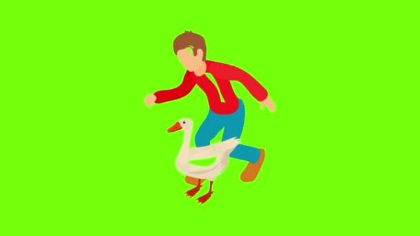 Анимация икон птицеводства — стоковое видео