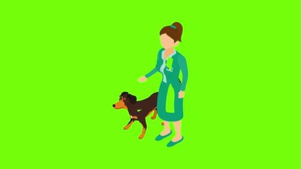 Animazione icona trattamento pet — Video Stock