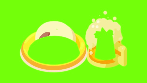 Oktoberfest pictogram animatie — Stockvideo