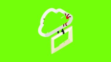 Bulut depolama simgesi canlandırması