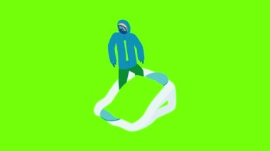 Snowboard simgesi canlandırması