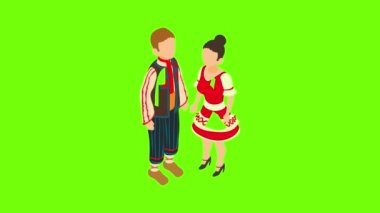 Ulusal giysi simgesi canlandırması