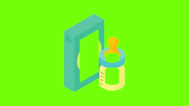 Baby food icon animation — Stock Video