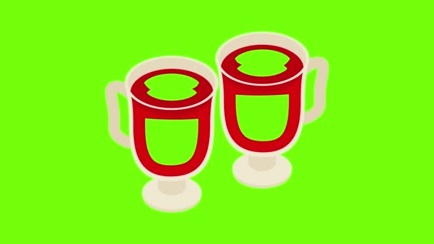 Animace ikon Hot drink — Stock video