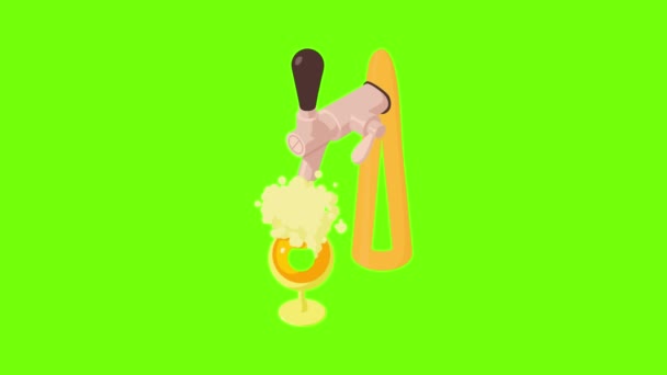 Bière tapant icône animation — Video