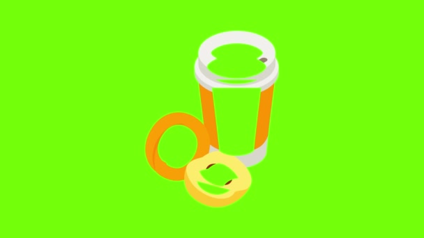 Apricot juice icon animation — Stock Video