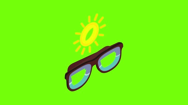 Hello summer icon animation — Stock Video