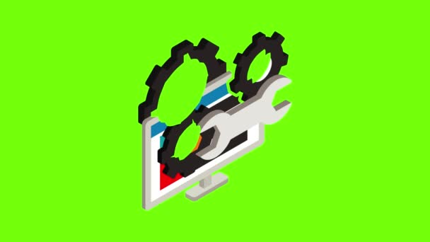 Technical support icon animation — Stock Video