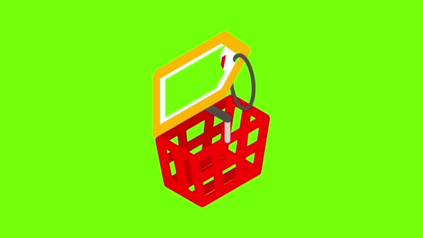 Shopping web icon animation — Stock Video