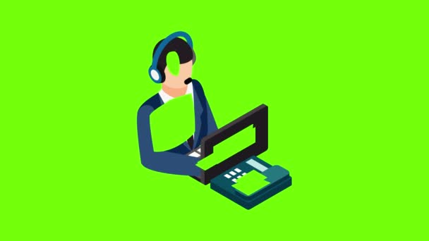 Online conferentie icoon animatie — Stockvideo