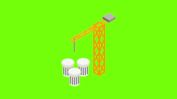 Icono de construcción animación — Vídeo de stock