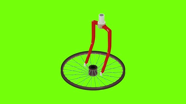 Bisiklet bölümü simgesi canlandırması — Stok video