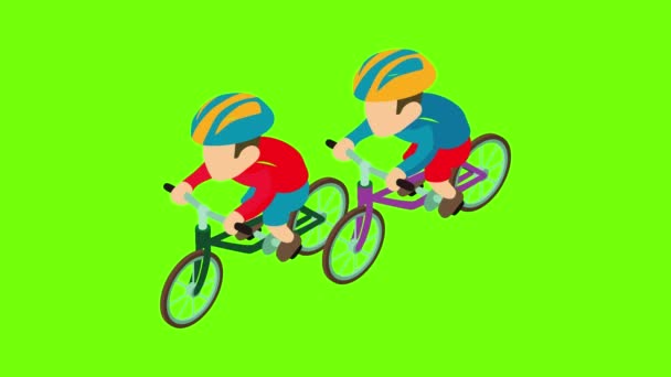 Animación icono ciclista profesional — Vídeo de stock