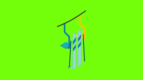 스키 리조트 아이콘 애니메이션 — 비디오