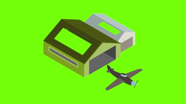 Animación icono de avión — Vídeos de Stock