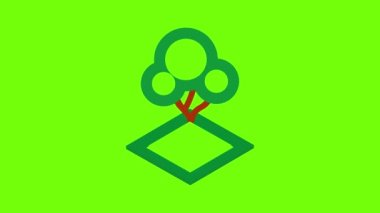 Güzel ağaç simgesi canlandırması