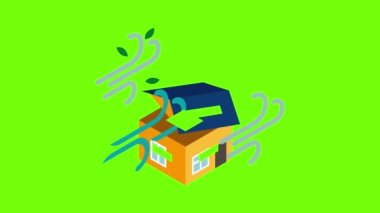 Güçlü rüzgar simgesi canlandırması