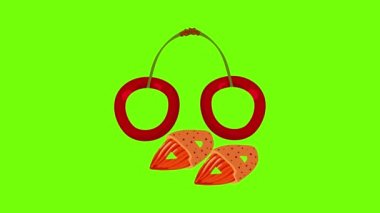 Organik gıda ikonu canlandırması