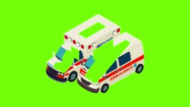 Ambulans araba simgesi canlandırması