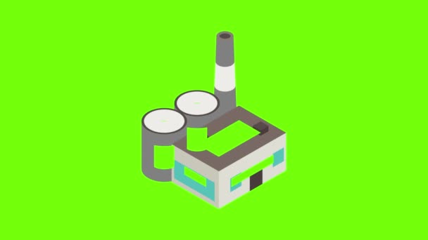 Planta de carbón icono de animación — Vídeo de stock