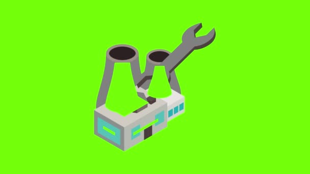 Thermal station icon animation — Stock Video