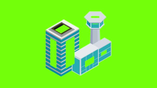 Air infrastructure icon animation — Stock Video