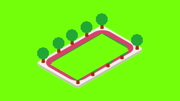 Анимация иконки футбольного поля — стоковое видео