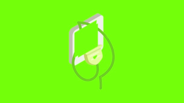 Groene energie pictogram animatie — Stockvideo