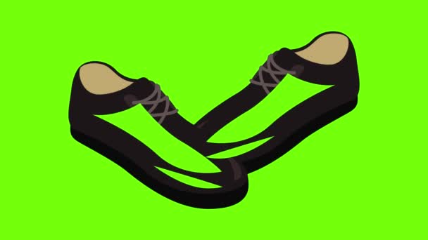 Hombres zapatos icono de animación — Vídeo de stock