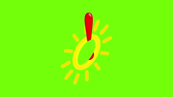 Animation zur Sonnengefahr — Stockvideo