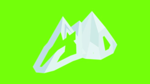 Olvadó gleccserek ikon animáció — Stock videók