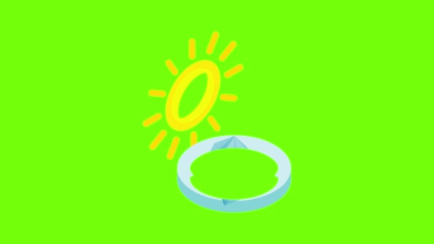 IJsberg icoon animatie smelten — Stockvideo