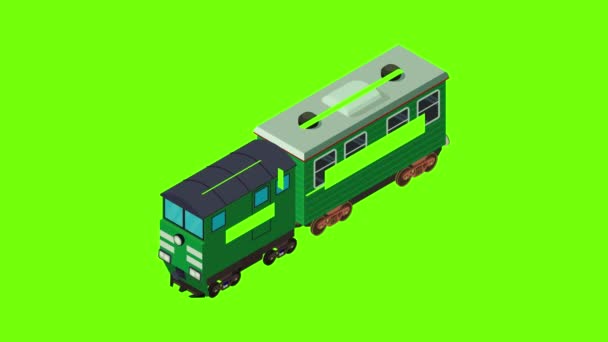 Icono de tren de pasajeros animación — Vídeos de Stock