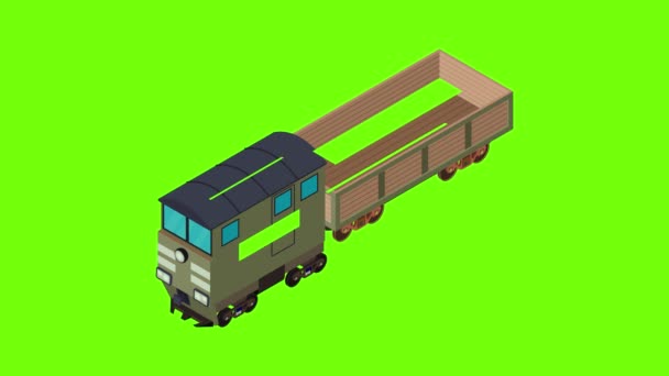 Анімація піктограм вантажного вагона — стокове відео