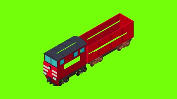 Icono de tren de carbón animación — Vídeos de Stock