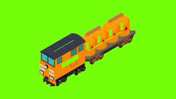 Animación icono de transporte de petróleo — Vídeos de Stock