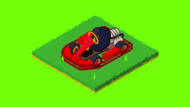 Kart samochód ikona animacja — Wideo stockowe