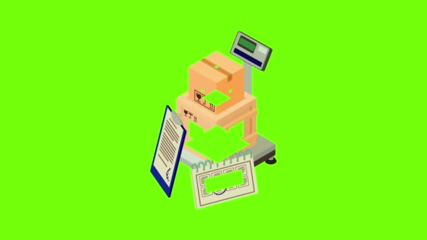 Warehouse acceptance icon animation — Stock Video