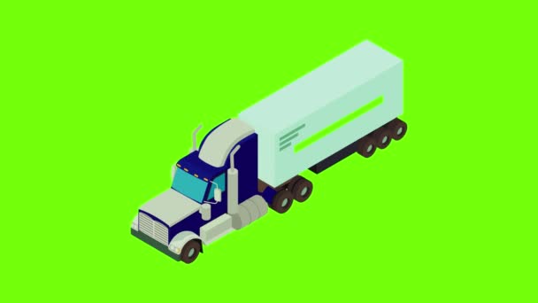 Animace ikon dodávky nákladního auta — Stock video